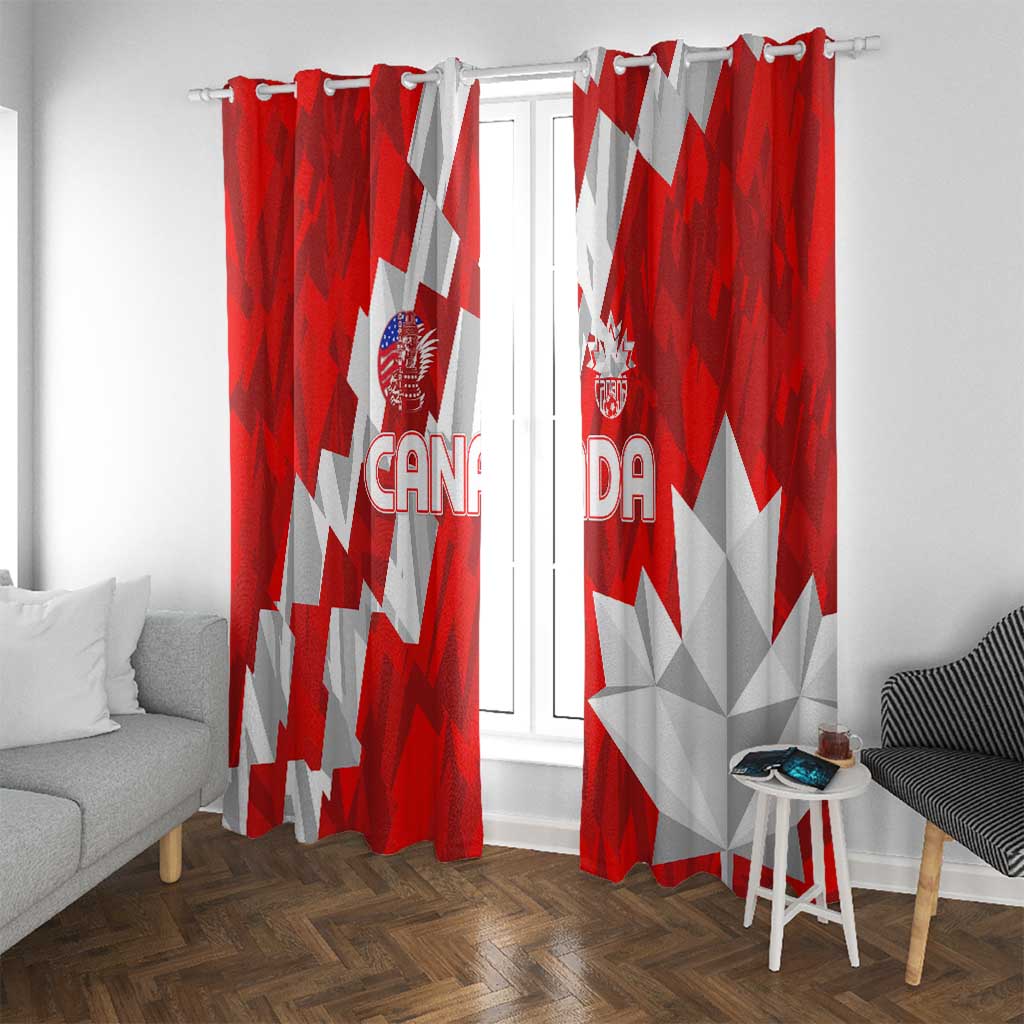 Canada Soccer 2024 Window Curtain Canucks The Reds - Wonder Print Shop