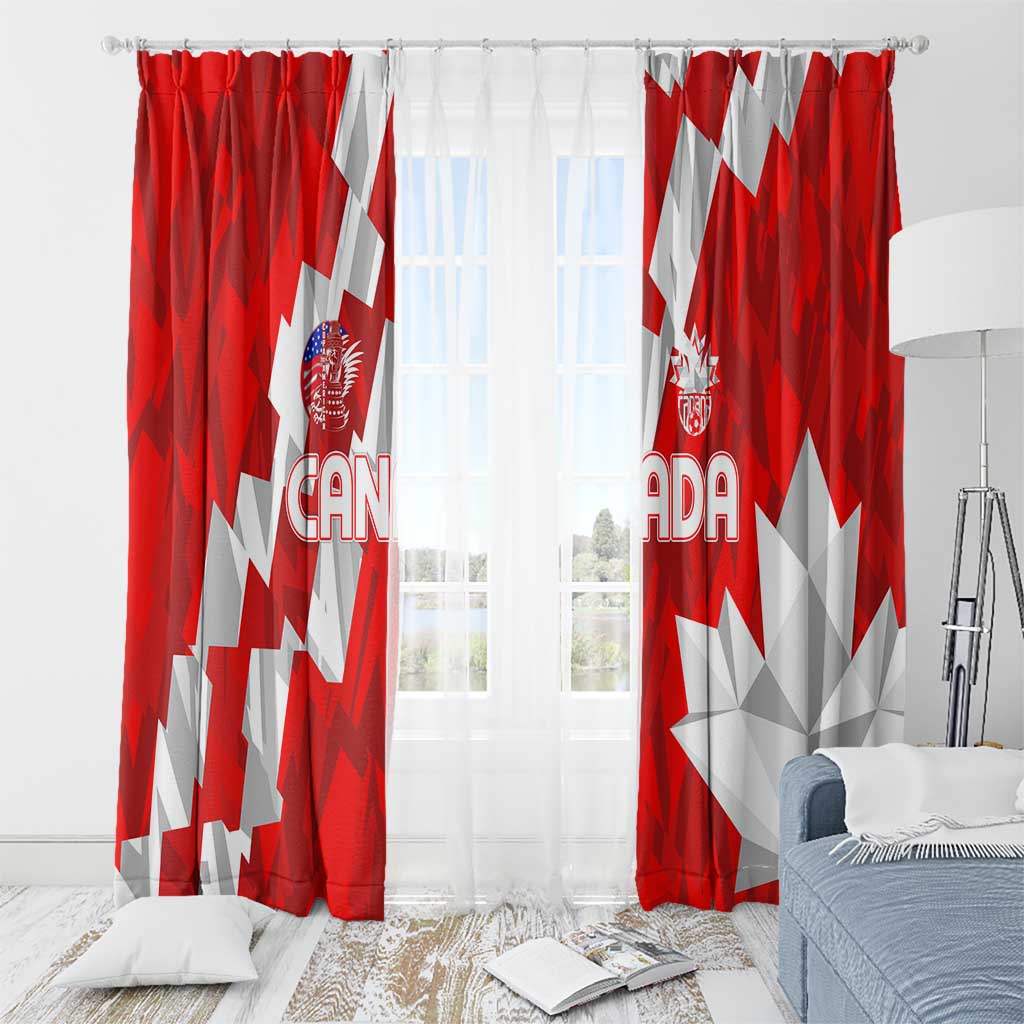 Canada Soccer 2024 Window Curtain Canucks The Reds - Wonder Print Shop