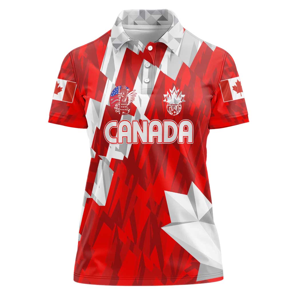 Canada Soccer 2024 Women Polo Shirt Canucks The Reds - Wonder Print Shop