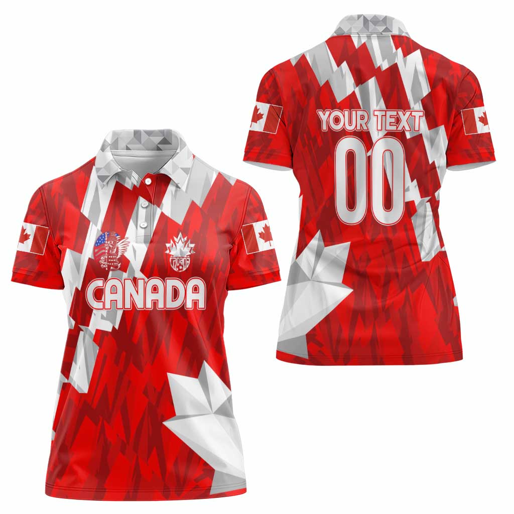 Canada Soccer 2024 Women Polo Shirt Canucks The Reds - Wonder Print Shop