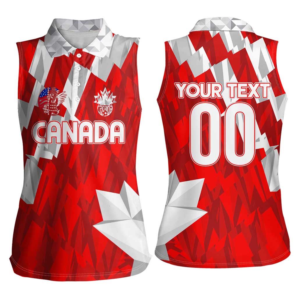Canada Soccer 2024 Women Sleeveless Polo Shirt Canucks The Reds - Wonder Print Shop