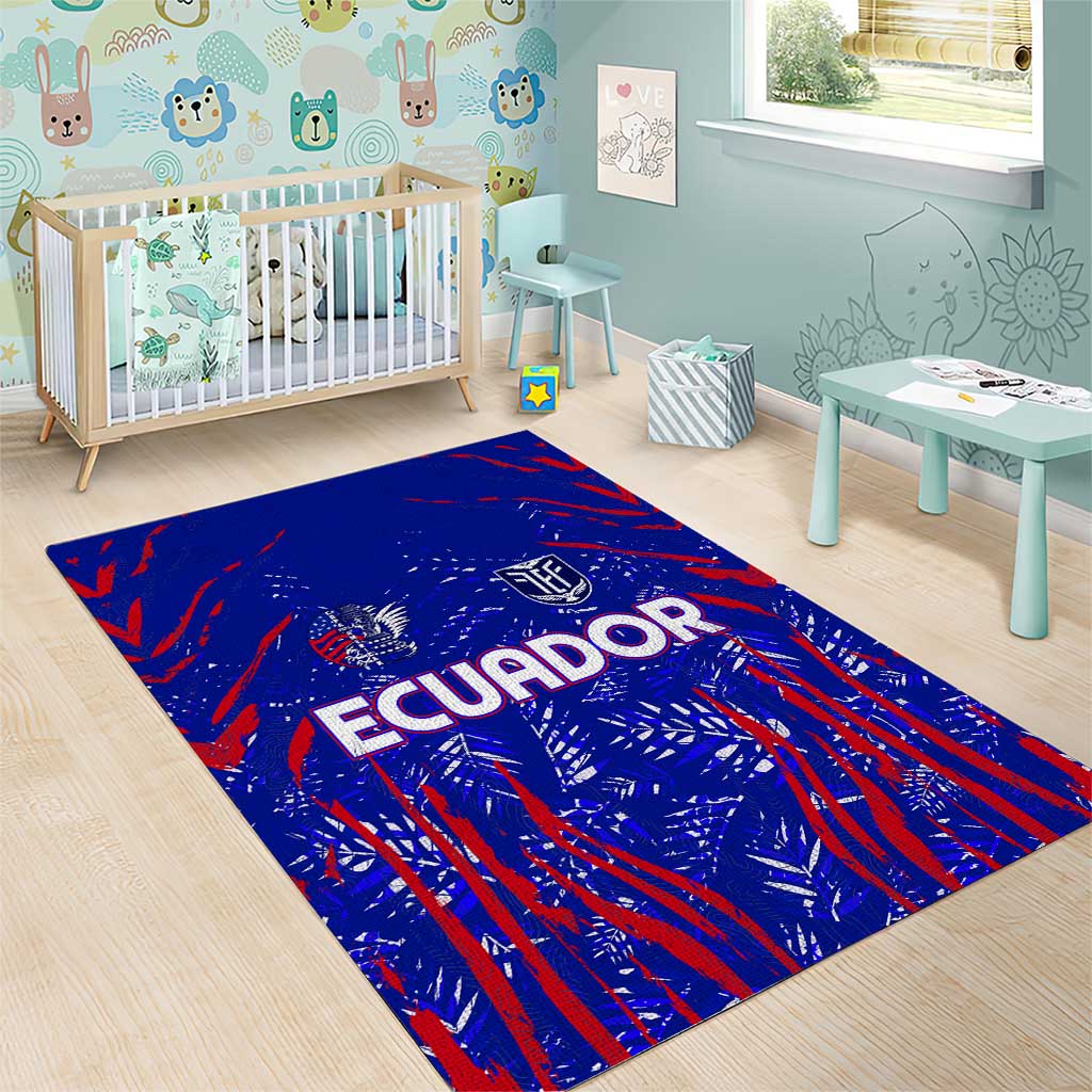Ecuador Football 2024 Area Rug La Tricolor - Wonder Print Shop