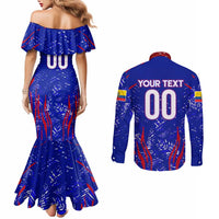Ecuador Football 2024 Couples Matching Mermaid Dress and Long Sleeve Button Shirt La Tricolor