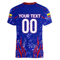 Ecuador Football 2024 Women V-Neck T-Shirt La Tricolor - Wonder Print Shop