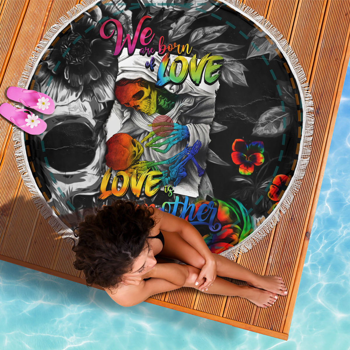 LGBT Beach Blanket Lgbt We Are Born Of Love Love Is Our Mother - Wonder Print Shop