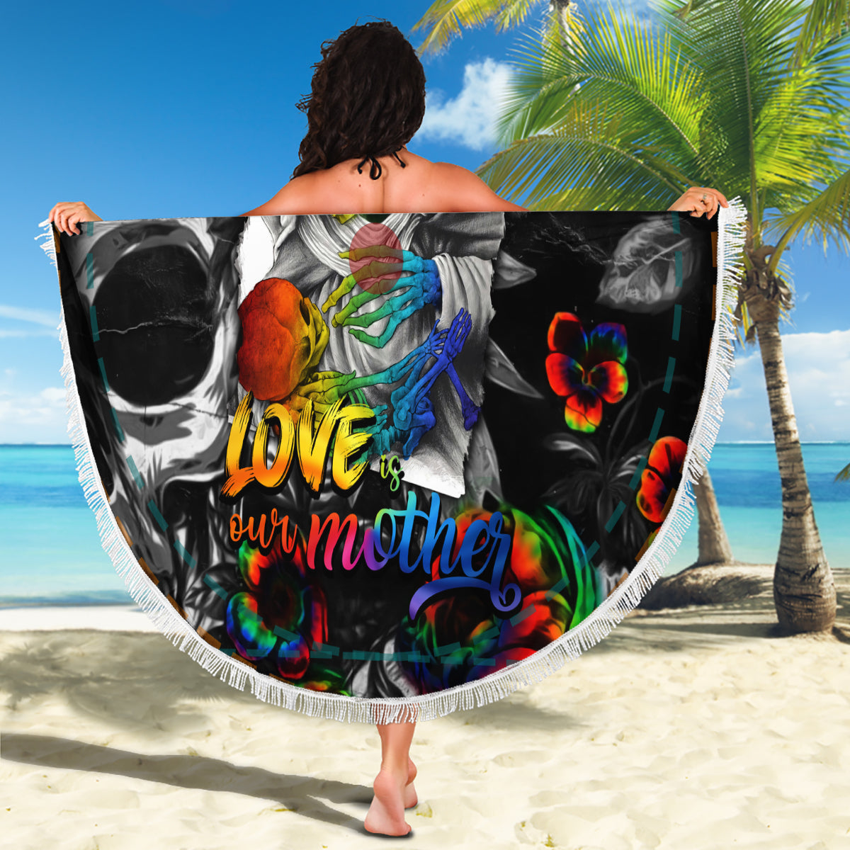 LGBT Beach Blanket Lgbt We Are Born Of Love Love Is Our Mother - Wonder Print Shop