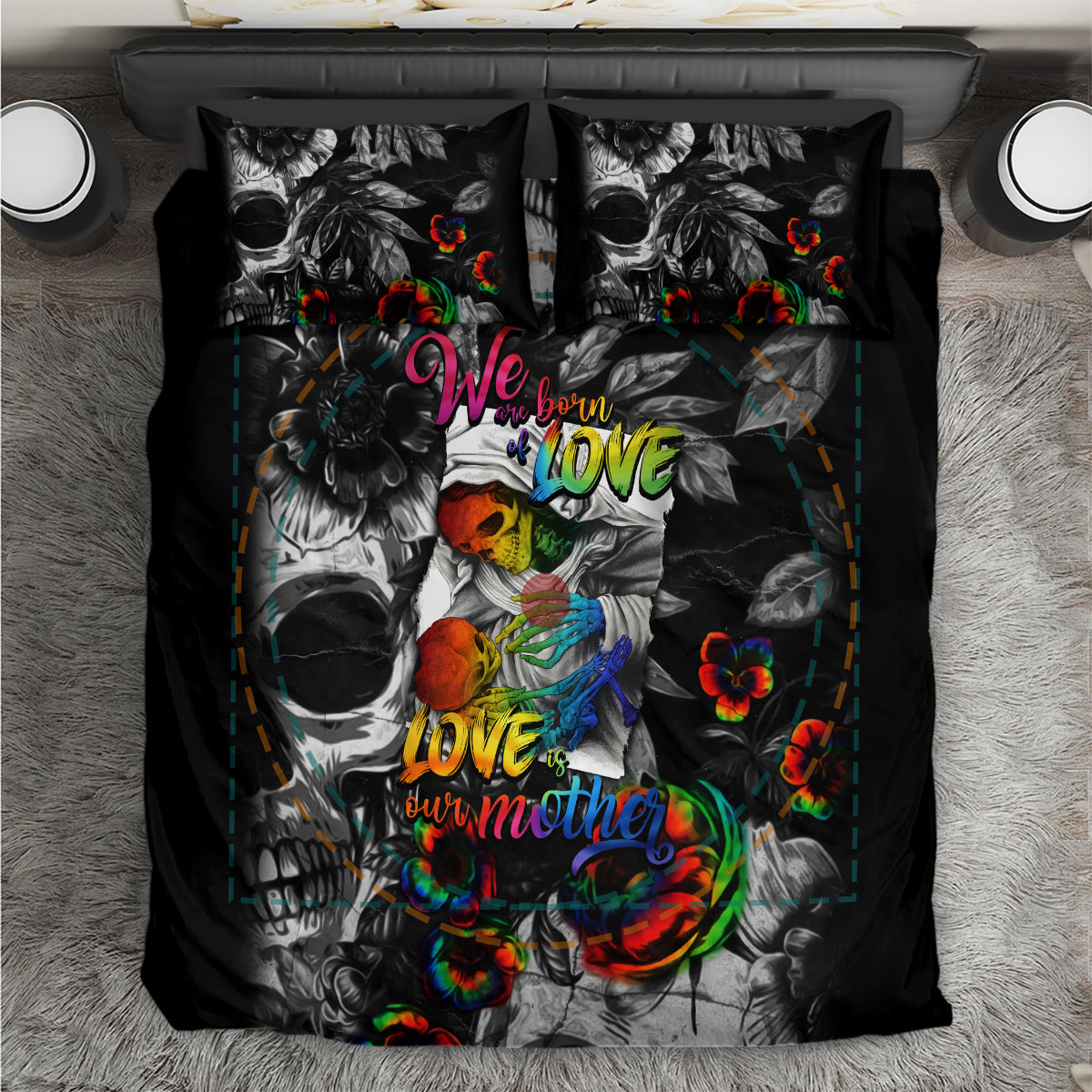 LGBT Bedding Set Lgbt We Are Born Of Love Love Is Our Mother - Wonder Print Shop