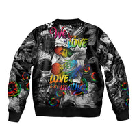 LGBT Bomber Jacket Lgbt We Are Born Of Love Love Is Our Mother - Wonder Print Shop