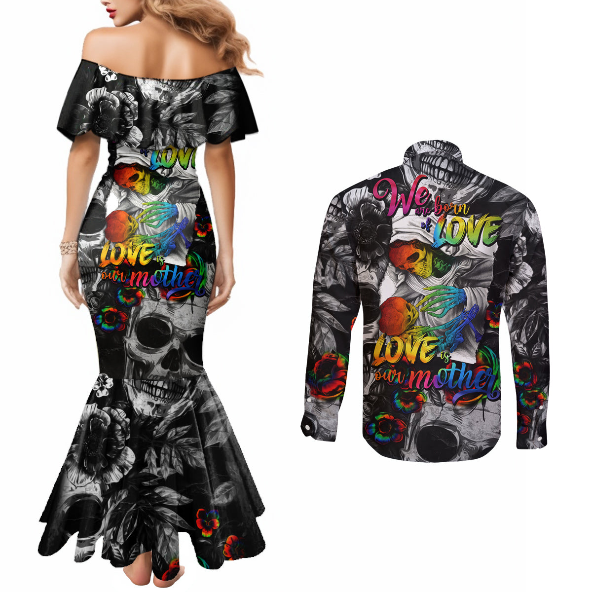 lgbt-couples-matching-mermaid-dress-and-long-sleeve-button-shirts-lgbt-we-are-born-of-love-love-is-our-mother
