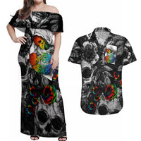 LGBT Couples Matching Off Shoulder Maxi Dress and Hawaiian Shirt Lgbt We Are Born Of Love Love Is Our Mother - Wonder Print Shop