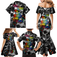 LGBT Family Matching Mermaid Dress and Hawaiian Shirt Lgbt We Are Born Of Love Love Is Our Mother - Wonder Print Shop