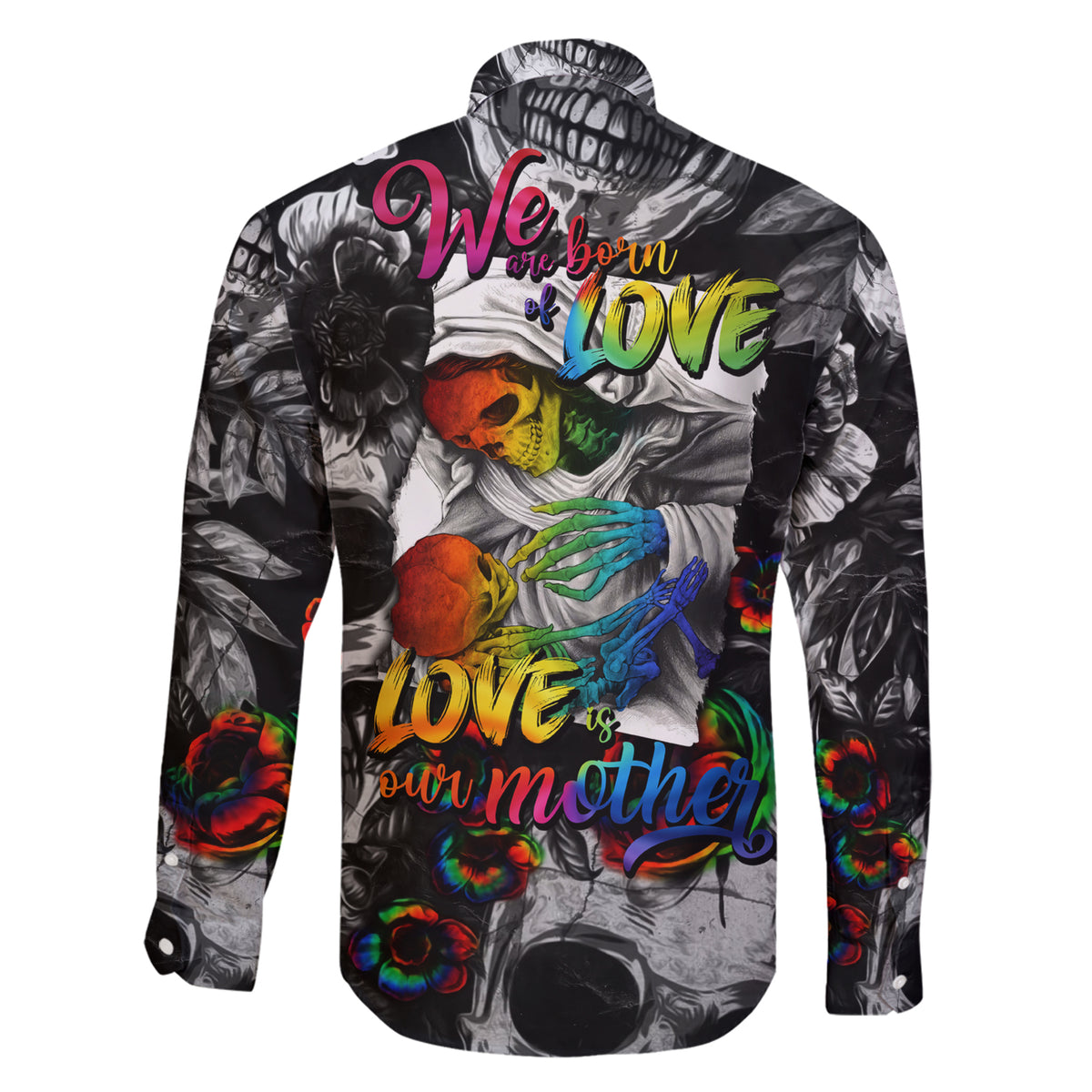 LGBT Family Matching Short Sleeve Bodycon Dress and Hawaiian Shirt Lgbt We Are Born Of Love Love Is Our Mother - Wonder Print Shop