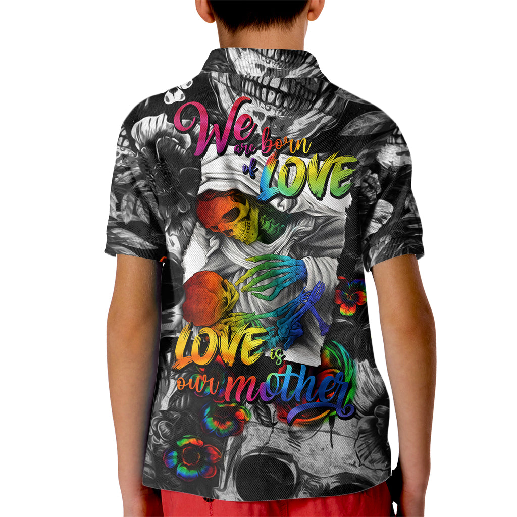 LGBT Kid Polo Shirt Lgbt We Are Born Of Love Love Is Our Mother - Wonder Print Shop
