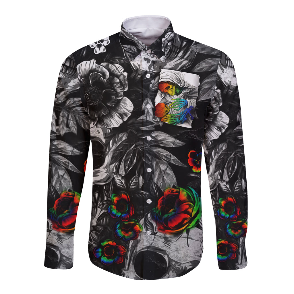 LGBT Long Sleeve Button Shirt Lgbt We Are Born Of Love Love Is Our Mother - Wonder Print Shop