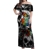 LGBT Off Shoulder Maxi Dress Lgbt We Are Born Of Love Love Is Our Mother - Wonder Print Shop