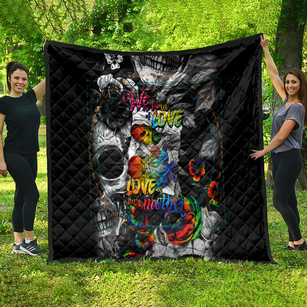 LGBT Quilt Lgbt We Are Born Of Love Love Is Our Mother - Wonder Print Shop