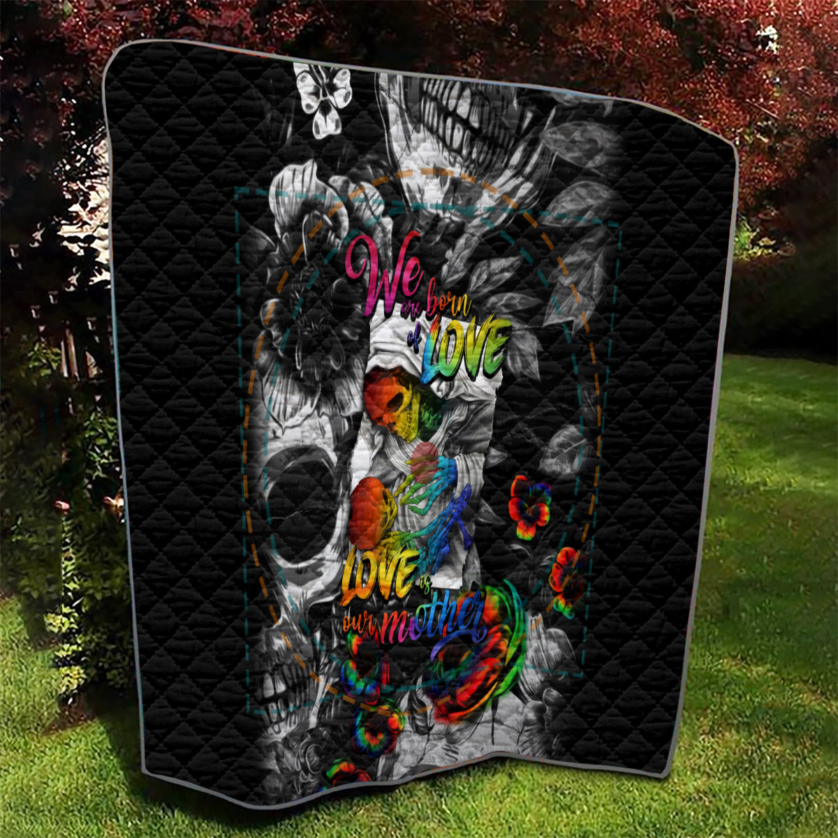 LGBT Quilt Lgbt We Are Born Of Love Love Is Our Mother - Wonder Print Shop