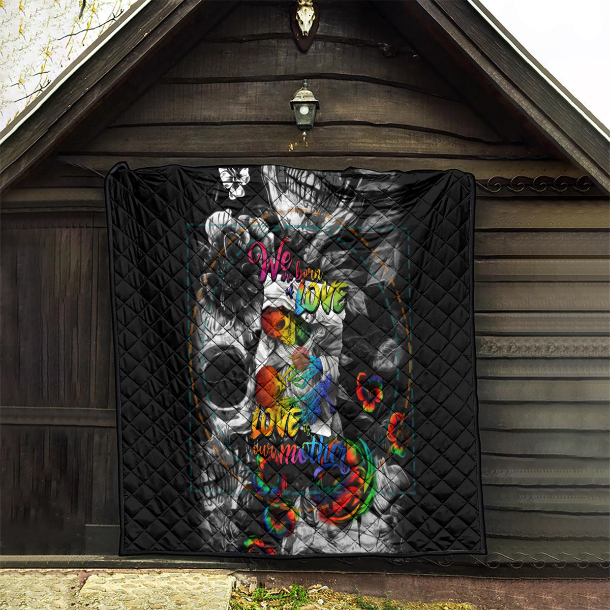 LGBT Quilt Lgbt We Are Born Of Love Love Is Our Mother - Wonder Print Shop