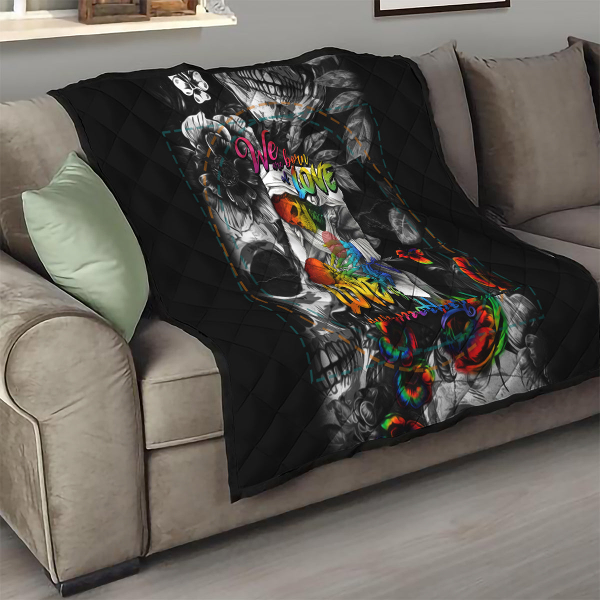 LGBT Quilt Lgbt We Are Born Of Love Love Is Our Mother - Wonder Print Shop