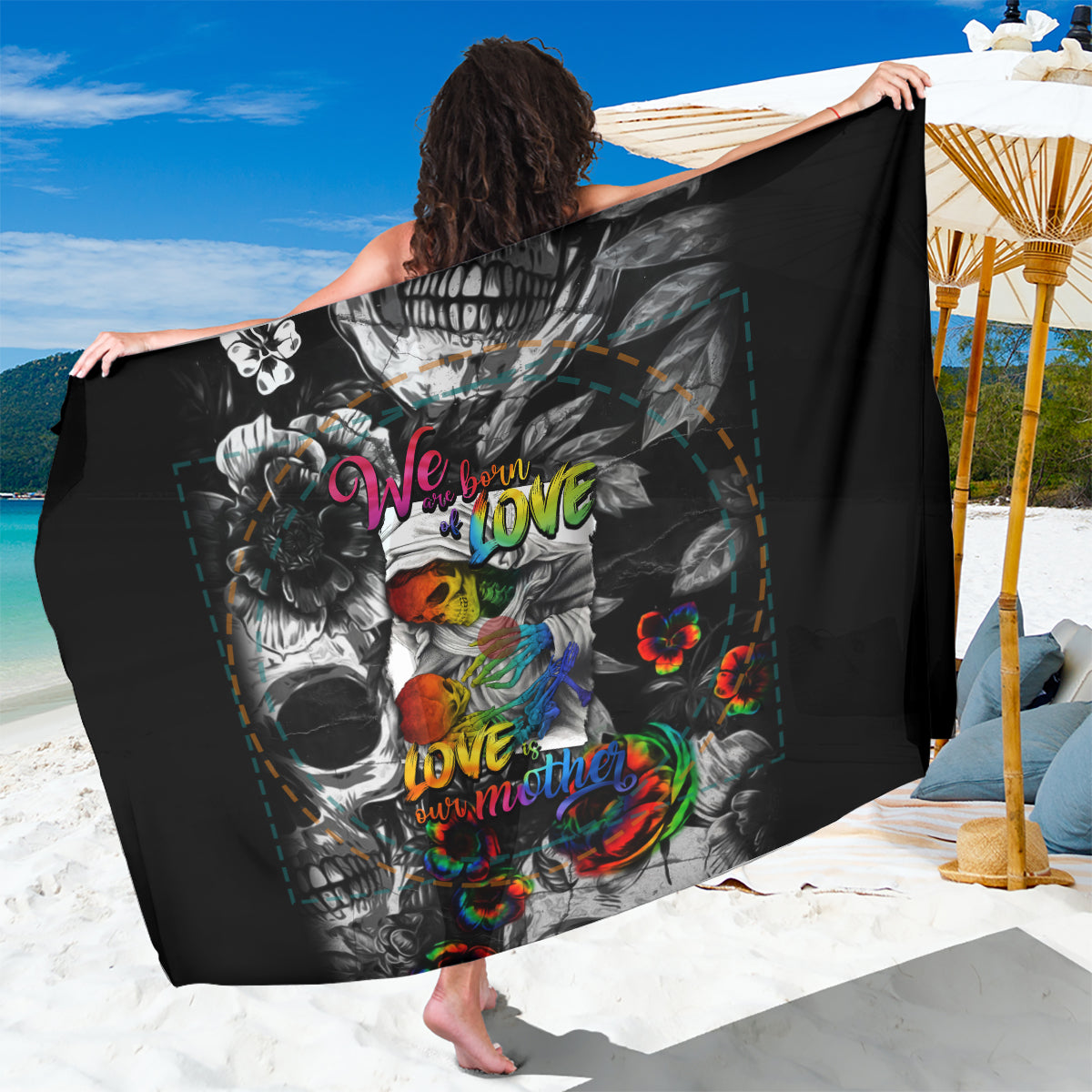 LGBT Sarong Lgbt We Are Born Of Love Love Is Our Mother - Wonder Print Shop