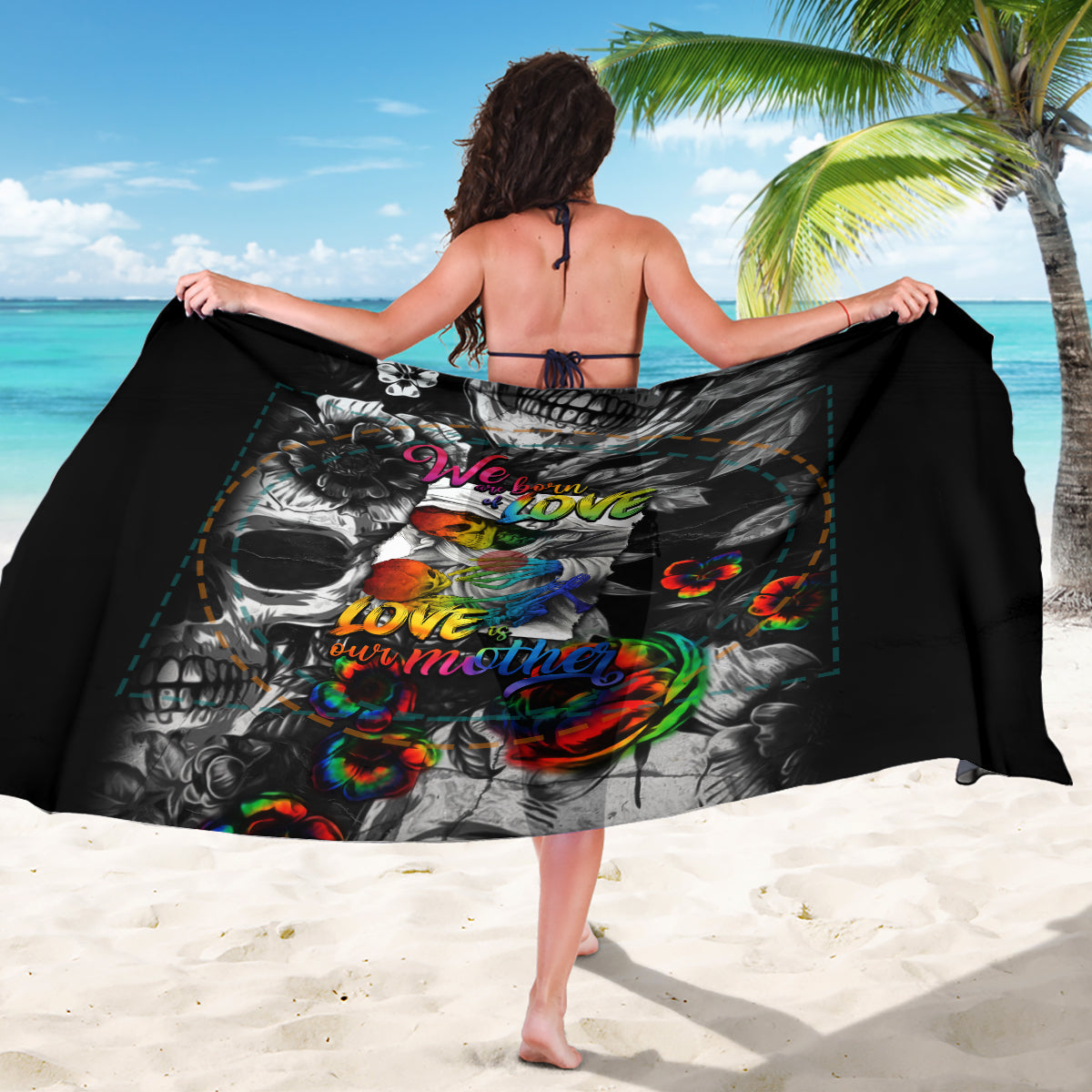 LGBT Sarong Lgbt We Are Born Of Love Love Is Our Mother - Wonder Print Shop