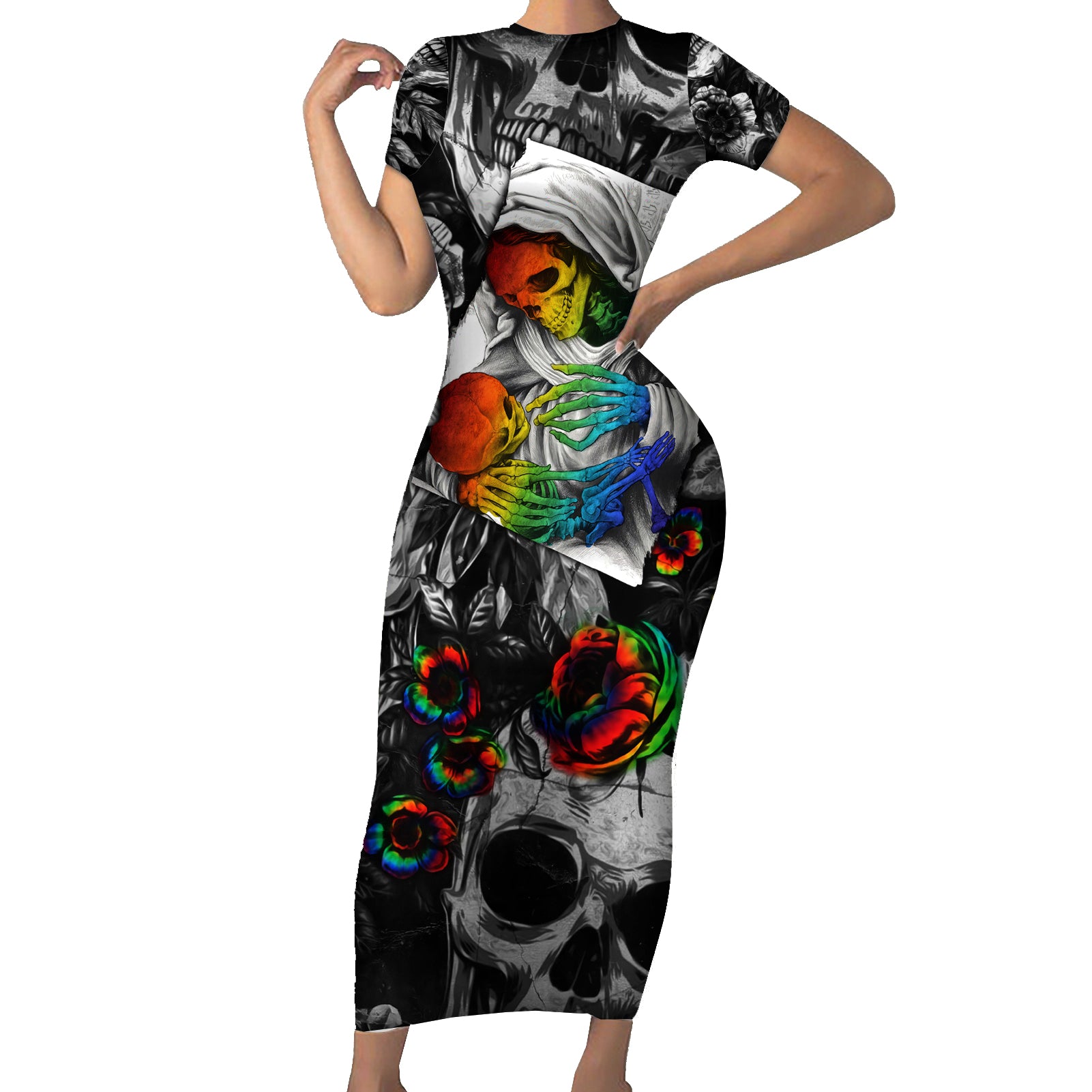 LGBT Short Sleeve Bodycon Dress Lgbt We Are Born Of Love Love Is Our Mother - Wonder Print Shop