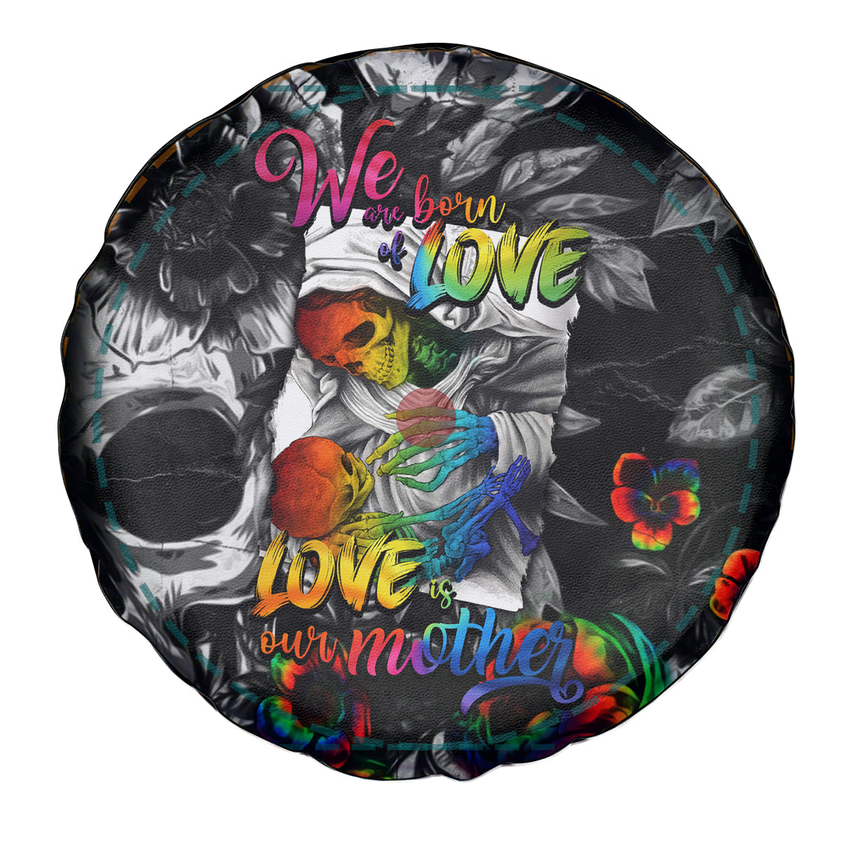 LGBT Spare Tire Cover Lgbt We Are Born Of Love Love Is Our Mother - Wonder Print Shop