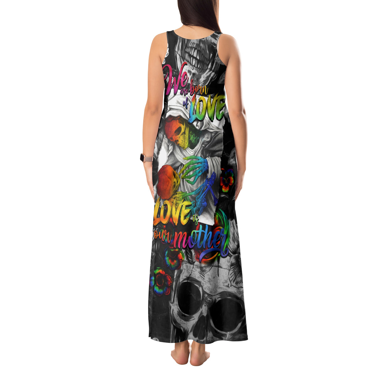 LGBT Tank Maxi Dress Lgbt We Are Born Of Love Love Is Our Mother - Wonder Print Shop