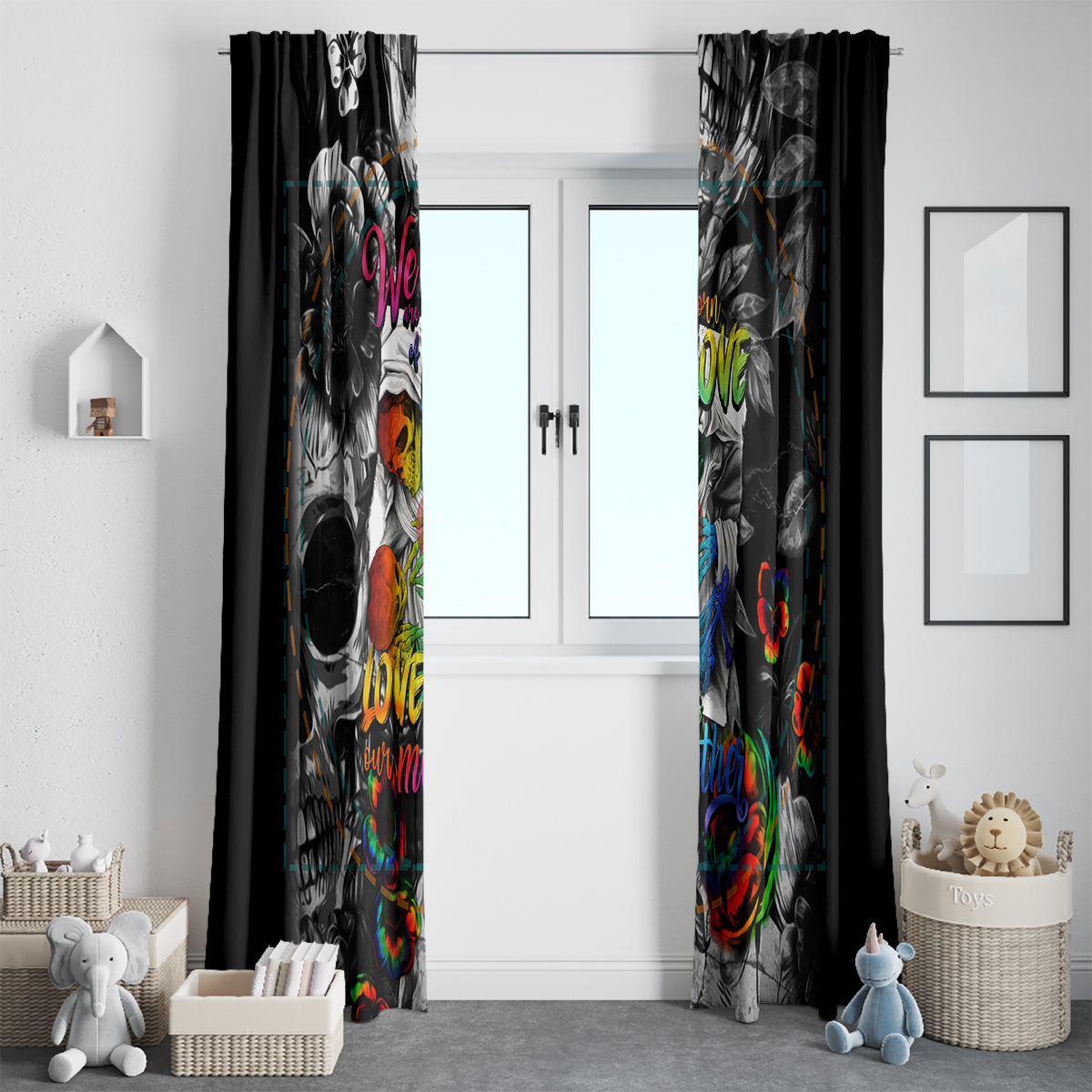 LGBT Window Curtain Lgbt We Are Born Of Love Love Is Our Mother - Wonder Print Shop