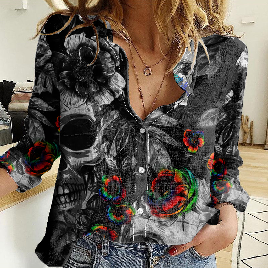 LGBT Women Casual Shirt Lgbt We Are Born Of Love Love Is Our Mother - Wonder Print Shop