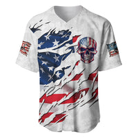 American Flag Skull Baseball Jersey - Wonder Print Shop