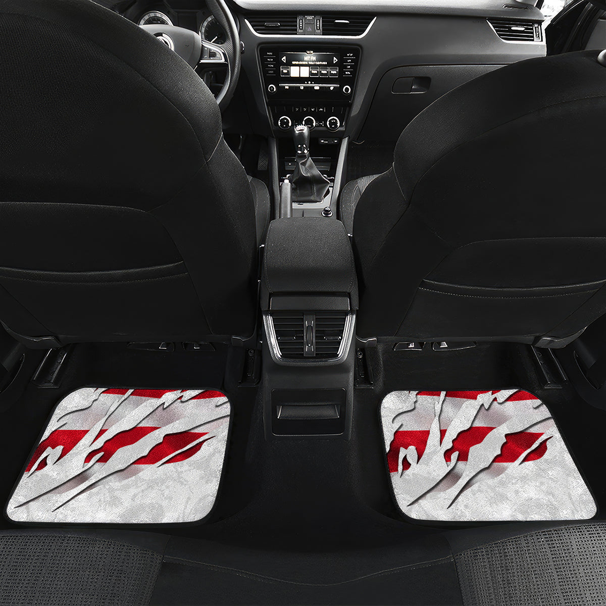 American Flag Skull Car Mats - Wonder Print Shop