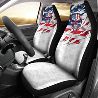 American Flag Skull Car Seat Cover - Wonder Print Shop