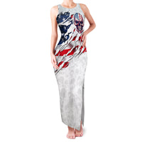American Flag Skull Family Matching Tank Maxi Dress and Hawaiian Shirt - Wonder Print Shop