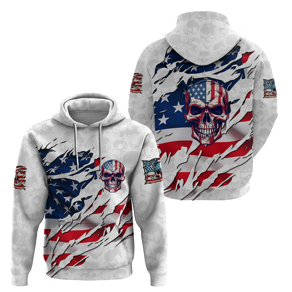 American Flag Skull Hoodie - Wonder Print Shop