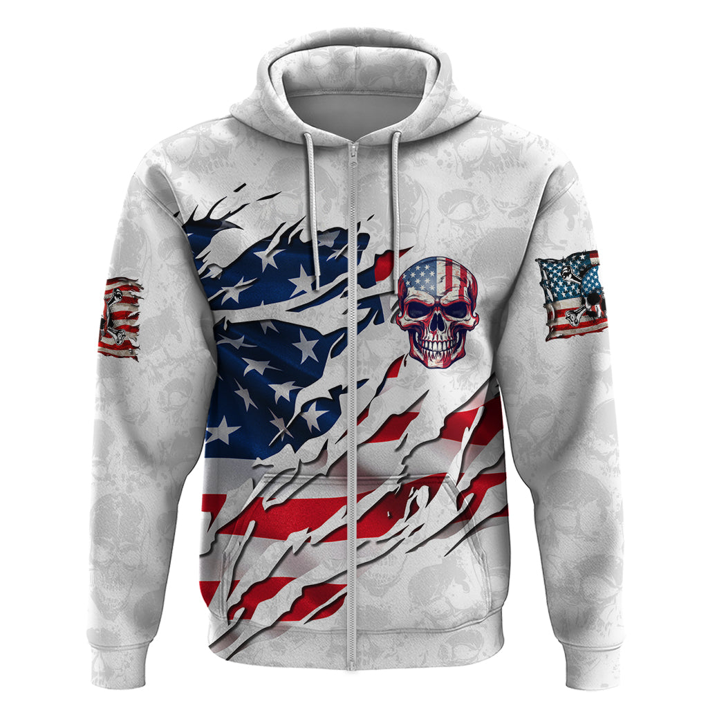 American Flag Skull Hoodie - Wonder Print Shop