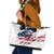 American Flag Skull Leather Tote Bag - Wonder Print Shop