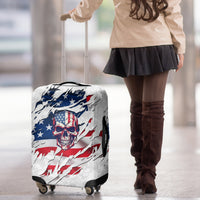 American Flag Skull Luggage Cover - Wonder Print Shop