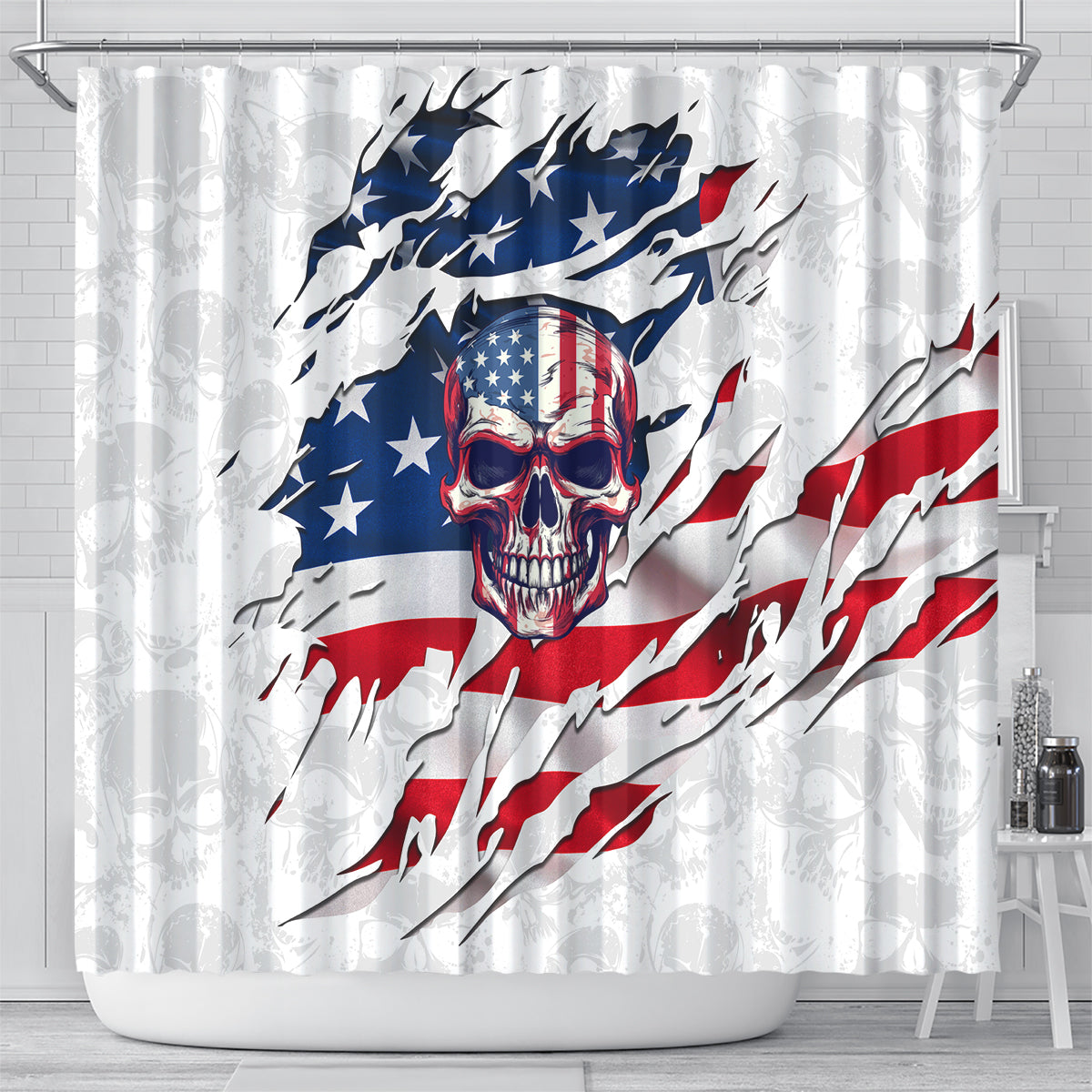 american-flag-skull-shower-curtain