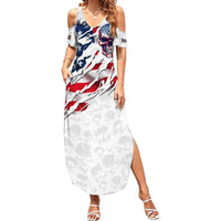 American Flag Skull Summer Maxi Dress - Wonder Print Shop