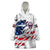 American Flag Skull Wearable Blanket Hoodie - Wonder Print Shop