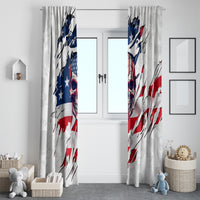American Flag Skull Window Curtain - Wonder Print Shop