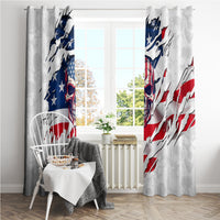 American Flag Skull Window Curtain - Wonder Print Shop