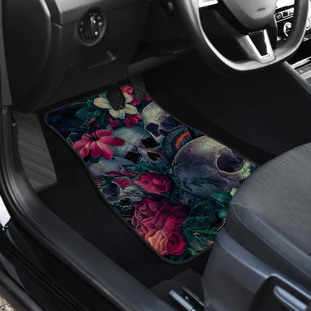 Skulls and Snakes Car Mats - Wonder Print Shop