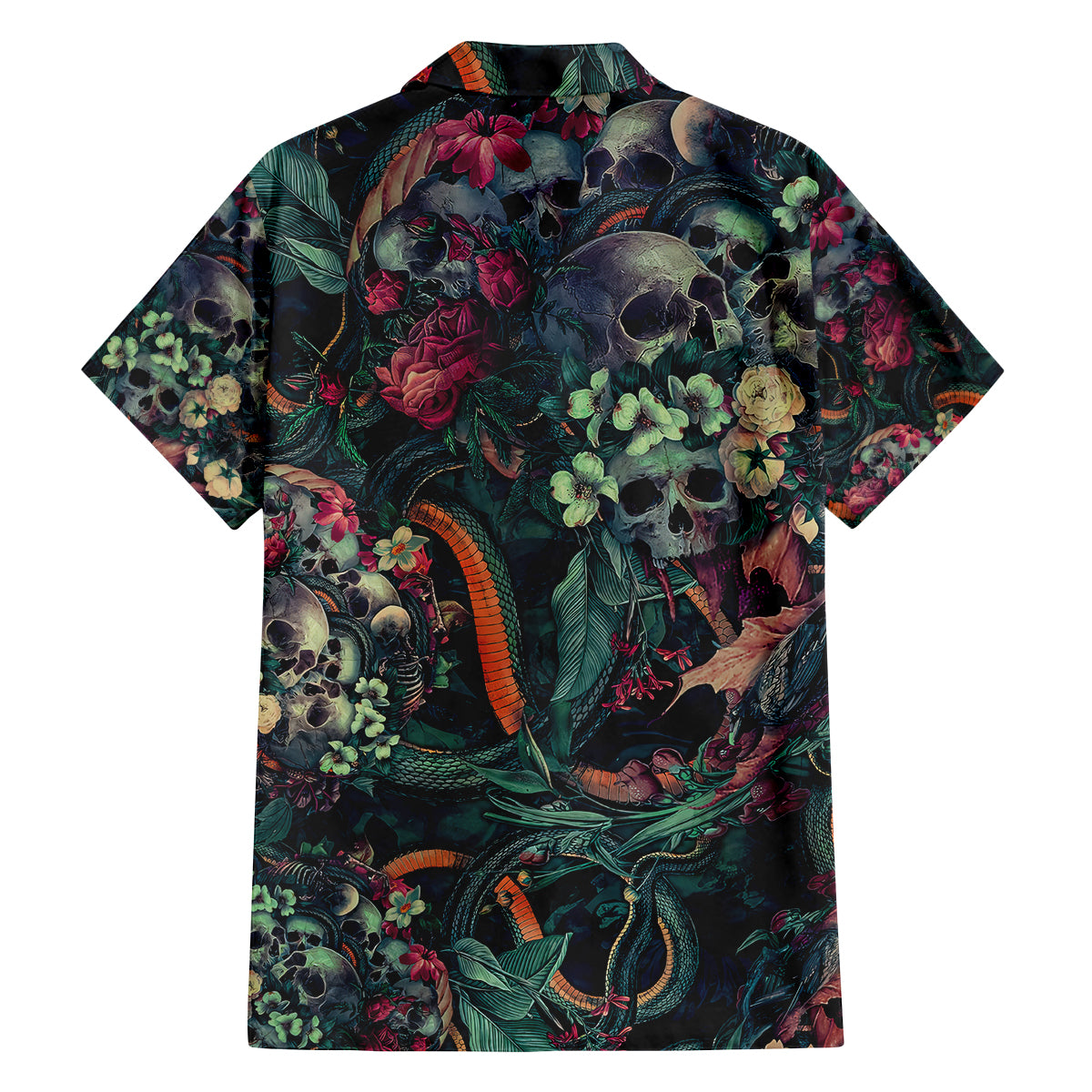 Skulls and Snakes Family Matching Puletasi Dress and Hawaiian Shirt - Wonder Print Shop