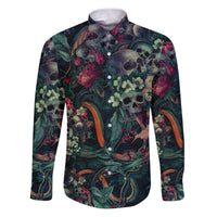 Skulls and Snakes Family Matching Puletasi Dress and Hawaiian Shirt - Wonder Print Shop