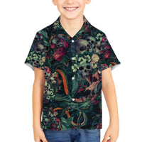 Skulls and Snakes Family Matching Puletasi Dress and Hawaiian Shirt - Wonder Print Shop