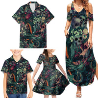 Skulls and Snakes Family Matching Summer Maxi Dress and Hawaiian Shirt - Wonder Print Shop