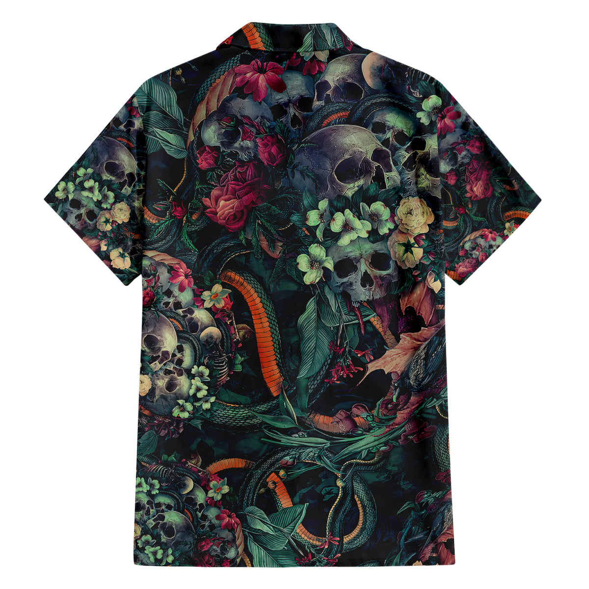 Skulls and Snakes Hawaiian Shirt - Wonder Print Shop