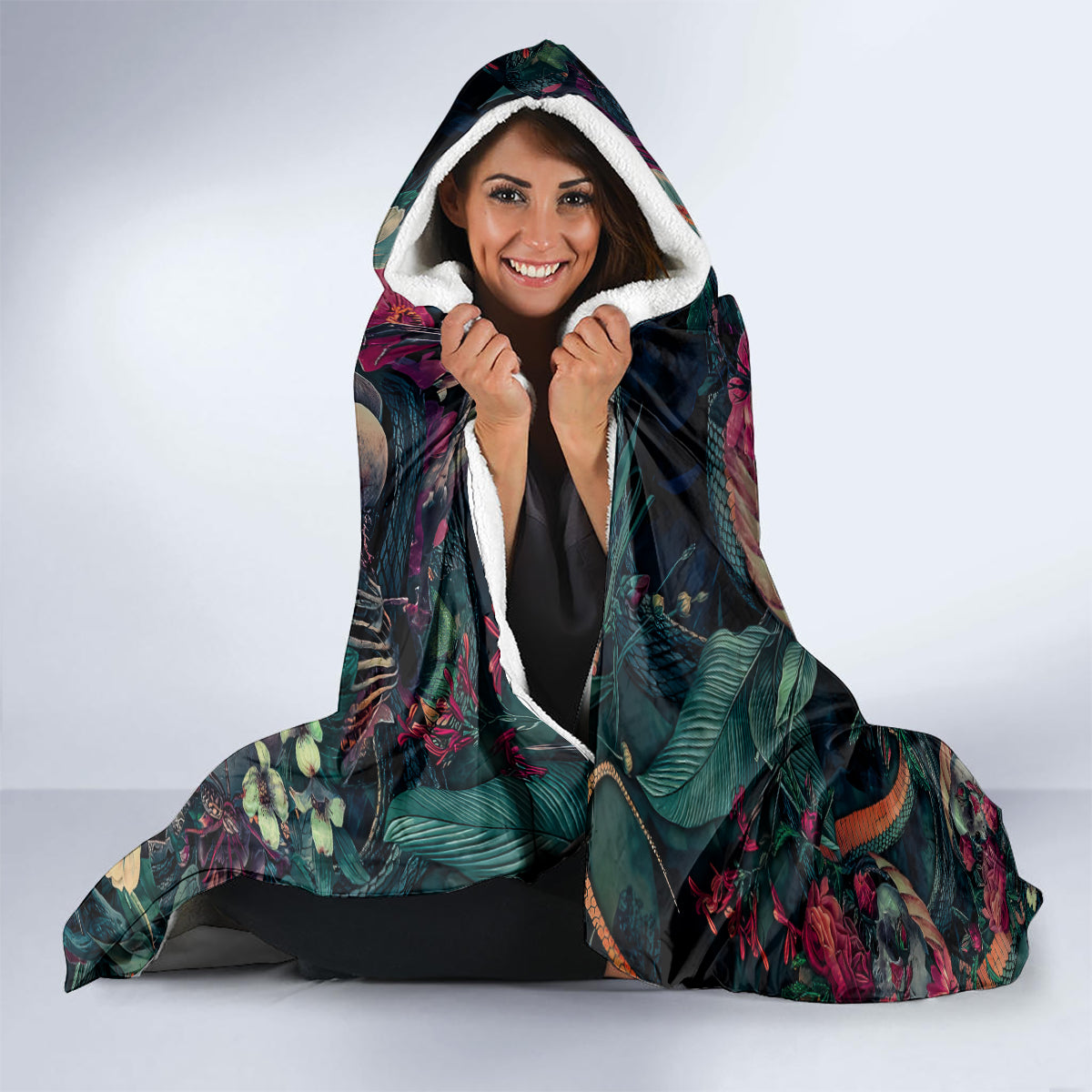 skulls-and-snakes-hooded-blanket